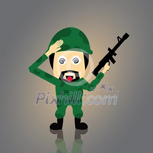 Soldier vector cartoon style for use Soldier vector cartoon style for use