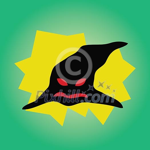 Witch hat vector cartoon style Witch hat vector cartoon style