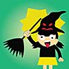 Witch vector cartoon style for use