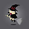 Witch vector cartoon style for use