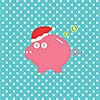 vector cartoon piggy bank saving money 