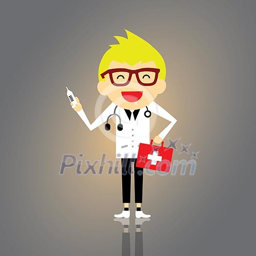 doctor vector cartoon style for use doctor vector cartoon style for use