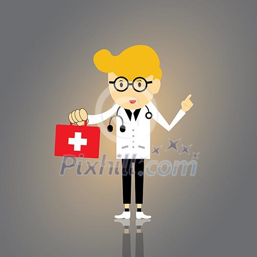doctor vector cartoon style for use doctor vector cartoon style for use