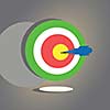 darts target aim vector cartoon