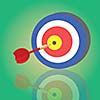 darts target aim vector cartoon