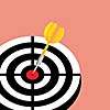 darts target aim vector cartoon