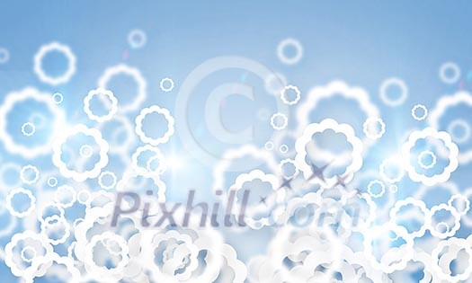 Abstract backdrop image with figures and circles