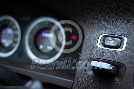 Modern car interior Modern car interior