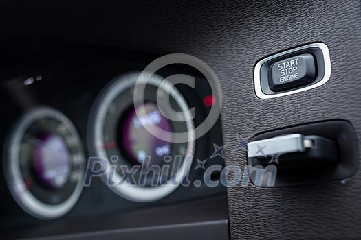 Modern car interior Modern car interior