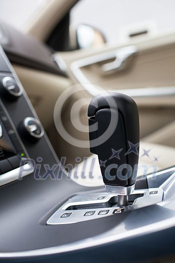 Modern car interior detail Modern car interior detail