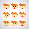 face emotion vector cartoon style 