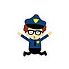 policeman vector cartoon on white background