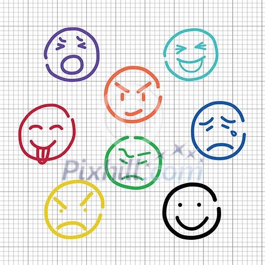emotion sketch on notebook stripes emotion sketch on notebook stripes