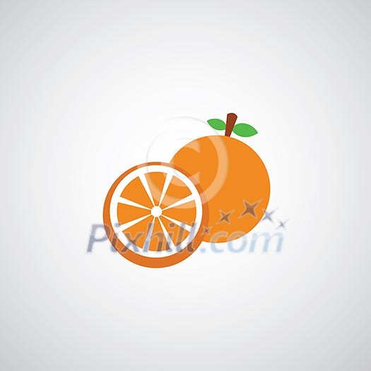 fresh ripe oranges with leaves vector cartoon fresh ripe oranges with leaves vector cartoon