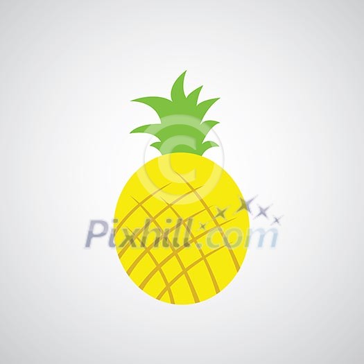 pineapple simple vector cartoon style pineapple simple vector cartoon style