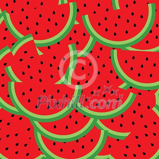 watermelon vector cartoon for background 