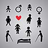 men and women gender signs set 