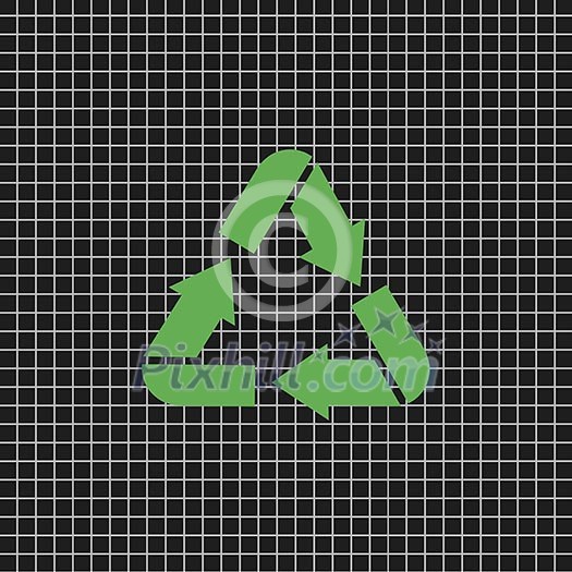 Recycle sign on gray background Recycle sign on gray background