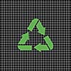 Recycle sign on gray background