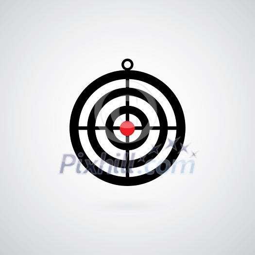target with darts go to goal on gray background 