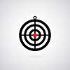 target with darts go to goal on gray background 