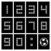soccer ball score board number 