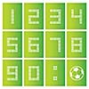 soccer ball score board number 
