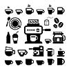 cup and coffee vector icon set 