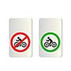 bicycle signs on white background