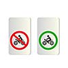 Motorcycle signs on white background