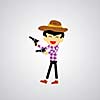 Cowboy vector cartoon for use