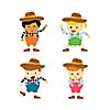 Cowboy vector cartoon character for use