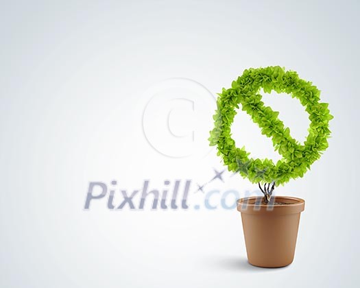 Image of human hand cutting leaves of pot plant Image of human hand cutting leaves of pot plant