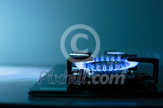 FLames of gas stove (shallow DOF)