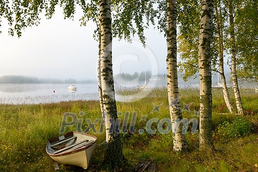 Rowing boat on shore Rowing boat on shore