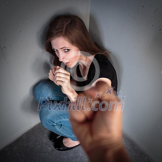 Woman in fear of domestic abuse/violence Woman in fear of domestic abuse/violence