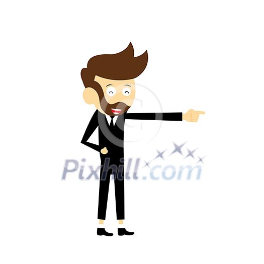 manager vector cartoon for dialogs with other characters 
