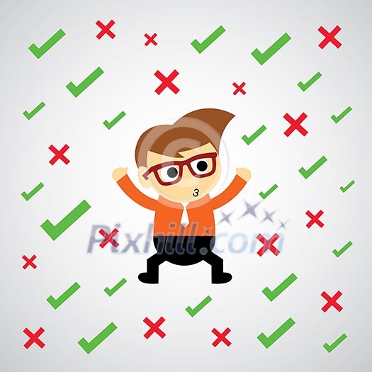 check mark vector cartoon style for use check mark vector cartoon style for use