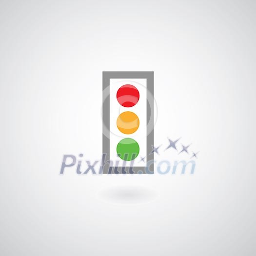Traffic lights symbol on gray background