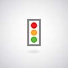 Traffic lights symbol on gray background