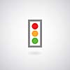 Traffic lights symbol on gray background