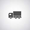 truck symbol on gray background 