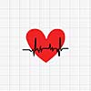 The heart rate symbol ,check for health