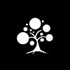 black and white tree symbol  