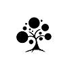 black and white tree symbol  