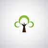 tree symbol  on gray background 