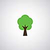 tree symbol  on gray background 