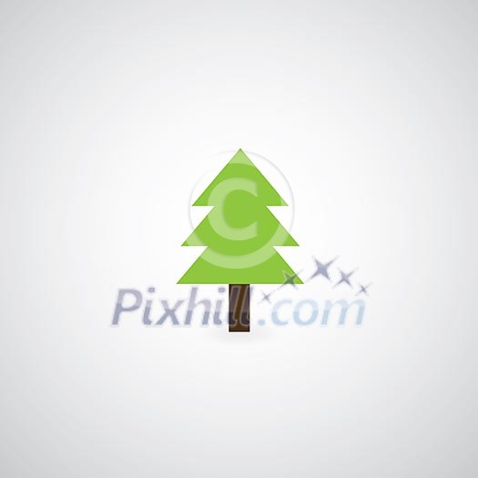 tree symbol on gray background tree symbol on gray background