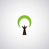 tree symbol  on gray background 