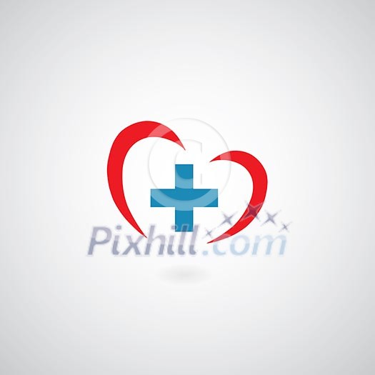 Medical symbol on gray background Medical symbol on gray background